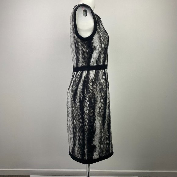 David Lawrence Size 8 Black White Women's Dress Pencil Sleeveless Workwear - Picture 8 of 15